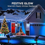 InnoGear 2 Solar Light Outdoor Spotlight for Halloween Christmas Xmas, Blue - Image 3