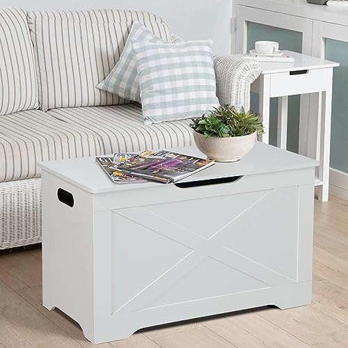 Timberer 31.5" Storage Chest, Wooden Storage Bench, Entryway Shoes Bench - Image 2