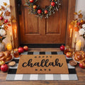 Moucuny 2 Pcs Happy Challah Days Doormat, Hanukkah Outdoor Decor, Non-Slip by Moucuny