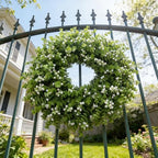 26” Large Artificial Eucalyptus Wreath for Front Door Rustic Summer Door Greenery Wreath Spring Floral Wreaths Farmhouse Wreath for Indoor Outdoor Home Festival Celebrations - Image 7