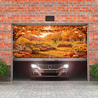 16X7Ft Fall Garage Door Banner Autumn Pumpkin Hanging Backdrop Hay Leaves Door Cover Fall Thanksgiving Wall Decorations Photo Background for Home Party Outdoor Yard Holiday - Image 3