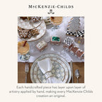 MACKENZIE-CHILDS Enamel Napkin-Ring Set, Brown-and-White Mocha Check - Image 6