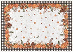 Artoid Mode Buffalo Plaid Pumpkins Mushrooms Birdhouse Leaves Fall Area Rug, Autumn Thanksgiving Home Decor Low-Profile Washable Area Rugs for Entryway Bedroom Living Room Laundry Room Indoor 5x7 Feet by ArtoidMode