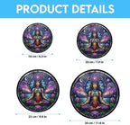 7 Chakra Yoga Meditation Stained Glass Suncatcher 7.9" - Image 6
