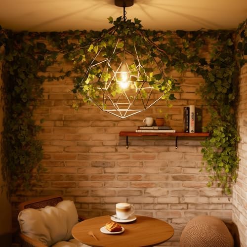 ucky Fake Vines, Eucalyptu Vines Garland, Ivy Vines, Green Artificial Wall Decor Hanging, Wedding Decoration，Flower Bouquet Decoration (4, Boston Vines) - Image 6