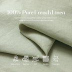 100% Pure French Linen Table Runner (Sage Green,14x90 Inch) - Image 3