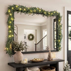 Suncalla 9 ft Norfolk Christmas Mirror Garland with Light by Unknown