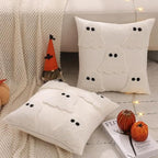 Halloween Throw Pillow Covers 20x20 Set of 2 White Ghost - Image 5