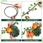 77PCS Tropical Jungle Decor Kit for Luau, Safari & Baby Shower - Image 6