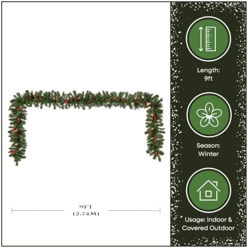 National Tree Company 9ft Pre-Lit Crestwood Spruce Christmas Garland - Image 4