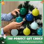 FoldTier 9pcs 3" Colorful Glass Ball Christmas Tree Ornament, Cool Color - Image 6