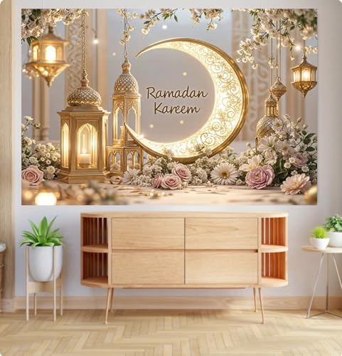Generic 9x6ft Multicolored Vinyl Eid Photography Backdrop with High Definition Digital Printing, Perfect for Party Banners and Home Decorations - Image 4