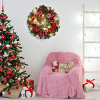 Garvee 18 in Prelit Christmas Wreath for Front Door, Battery Operated - Image 7