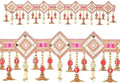 Decorative Toran Door Hanging Artificial Velvet Cloth Bandanwar Beads Toran Wall Hanging for Home Decor Main Entrance Window Indian Tradition Festival Holi gudi padwa Decorations (Size:-35"X6")(Pink) by AditriCreation