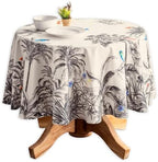 Maison d' Hermine Table Cloth Round Table Reusable 100% Cotton 63" Diameter by MaisondHermine