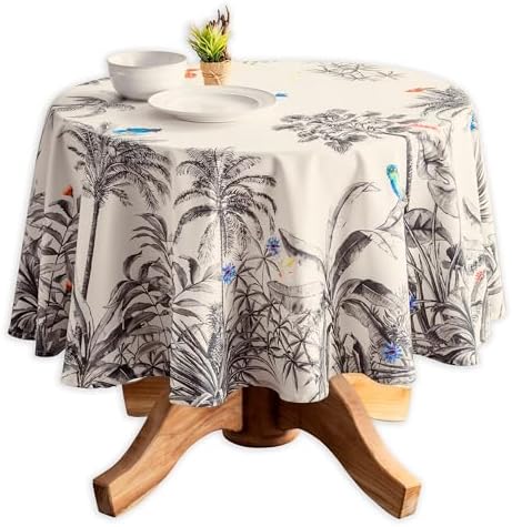 Maison d' Hermine Table Cloth Round Table Reusable 100% Cotton 69" Diameter by MaisondHermine