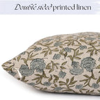 Linen Throw Pillow Covers 20x20 inch Gray and Green Decorative Pillow Covers for Living Room, Bedroom - Image 3
