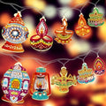Blosssound 20 ft Diwali String Lights 40 Led Diya Happy Diwali Decoration Indian Festival of Lights Supplies for Deepavali Wedding Party Indoor Outdoor Window Decoration by Blosssound