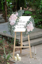 Olalaka Pink Wedding Arch Flowers Set of 2 for Wedding Welcome Signs, Artificial Wedding Flowers for Wedding Ceremony Outside(Pink & Ivory) - Image 2