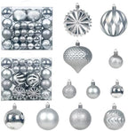 Christmas Tree Balls Ornaments Set, 48 Pcs Shatterproof Plastic Decorative Baubles Shiny Hanging Ball Ornaments for Xmas Tree Holiday Party Wedding Decoration, Silver by Unknown