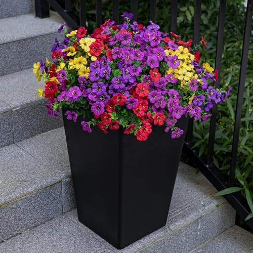 20 Bundles Artificial Flowers for Outdoor, Fake Plants Spring Decor,4Color - Image 6