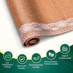 Burlap Lace Table Runner (Pack of 3) – 14”x 72” - No-Fray Finished Edge Natural Table Runner – No Odor, Eco-Friendly Burlap Runner - Perfect for Christmas, Wedding, Thanksgiving - Image 3