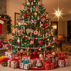 Sureio 6.74ft Vintage Glass Bead Garland for Christmas Tree 90s Xmas Decor - Image 4