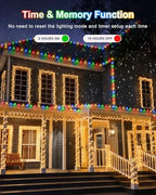 355FT 900LED Color Changing Christmas Lights, Extra Long Outdoor String Lights Waterproof, Timer & Memory, 8 Modes Dimmable Plug in Fairy for Outside Tree Wedding Patry White to Multicolor - Image 3