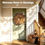 Agusbagli 28" Fall Wreath for Front Door with Eucalyptus & Cimicifuga - Image 7