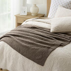 EVERGRACEHOME Chunky Chenille Knit Throw Blanket, 60 x 80, Mocha Brown - Image 6