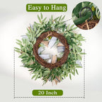 WREATHOME Lambs Ear Wreaths for Farmhouse Front Door Outside Year Round - Image 4