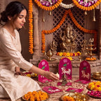 DoubleFill 24 Pack Indian Decorations for Pooja Candle Holder, Kamdhenu Cow - Image 4