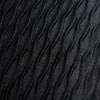 DEZENE Black Vertical Ripple Striped Decorative Pillow Covers: Pack of 2 24x24 Inch Velvet Square Throw Pillow Cases for Farmhouse Couch Sofa Bed Living Room Home Decor - Image 2