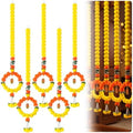Suncalla 5 Pcs 5 ft Diwali Marigold Garland for Pooja Decor, Yellow by Unknown