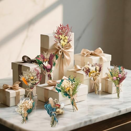 12/24PCS Handmade Dried Flower Bouquet with Stems Natural Dried Wildflowers 7.5 Inch Mini Dry Flowers for Vase Farmhouse Decor, Wedding Styling, Photography Props, Gift DIY(12pcs, Bright) - Image 6