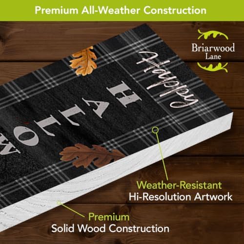 Briarwood Lane Halloween Double Sided Reversible Pine Fall Porch Leaner 47x9.5 Farmhouse Fall - Image 4