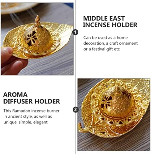 Abaodam Ramadan Incense Burner Tray Middle East Incense Holder Aromatherapy Tray for Desktop Decoration Home Office Meditation Yoga Bedroom Study 5.11 X 2.99 X 2.44 in - Image 4