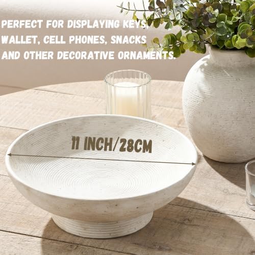 Vanselia Decorative Table Bowl Ceramic Trays Home Room Decor (11" Rustic) - Image 3