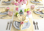 Solino Home 100% Pure Linen Table Runner, 14 x 90 in, Yellow, Amalfi Stripe - Image 2
