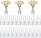 20Pcs Plastic Bud Vases Small Plastic Vases in Bulk, Clear Container for Flowers Height Shatterproof Bud Vase Wedding Centerpieces for Home Decor Living Room Office Decoration, Housewarming Party Gift by Sibba