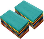 COTTON CRAFT Multicolor Cloth Napkins - 24 Pack 100% Cotton Dinner Napkins by COTTONCRAFT