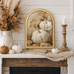 Wheatwin Arched Framed Wall Art Fall Pumpkin Wall Decor for Bedroom - Image 4