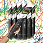 JAPJA Biodegradable Confetti Streamer Cannons, Multicolor, 16in, 6-Pack by JAPJA