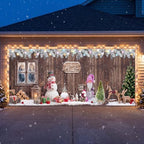 WovWeave 7 x 16 Ft Christmas Garage Door Cover, Winter Snowman Banner - Image 7