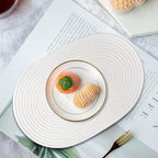 Oval Woven Placemats Set of 8 Heat Resistant Placemats 17 x 12 Inches Farmhouse Cotton Rope Place Mats for Dining Tables Trivets for Hot Dishes, White - Image 5