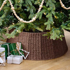 Hommtina Christmas Tree Collar- 26",Christmas Tree Base Christmas Tree Basket Collar for Home, Living Room,for Covering Tree Stand (Brown, 26 in) - Image 4