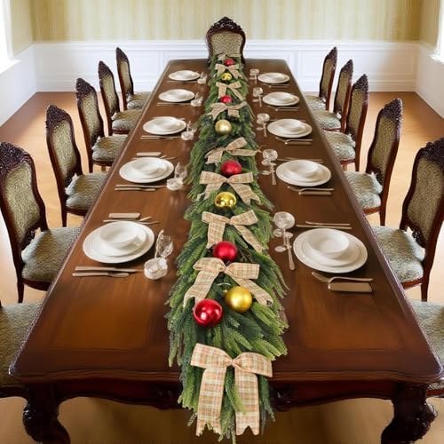 6FT Artificial Norfolk Pine Garland – Real Touch Greenery Garland, Dense Green Plants for Indoor Outdoor Christmas, Holiday, and Home Decoration (1, 9FT) - Image 6