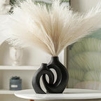 Lvases Snuggle Hollow Ceramic Vase Set of 2 for Nordic Boho Home Decor - Image 3