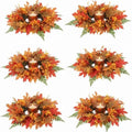 Umigy 6 Set Fall Candle Holders Glass Votive, Daisy, Orange by Umigy