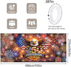 7 * 16FT Eagle flag God Bless The USA Garage Door Cover Decorations Independence Day Garage Door Banner for Outdoor Indoor Patriot Party Photography Backdrop - Image 4